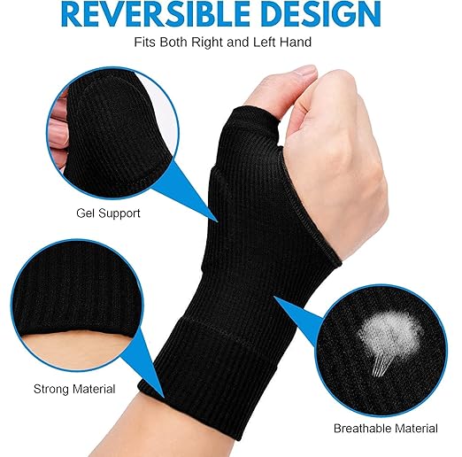 Gel Thumb & Wrist Support Brace – Relief for Tenosynovitis, Carpal Tunnel & Arthritis