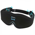 Bluetooth 5.3 Sleep Mask Headphones - 100% Blackout 3D Eye Mask for Side Sleeper